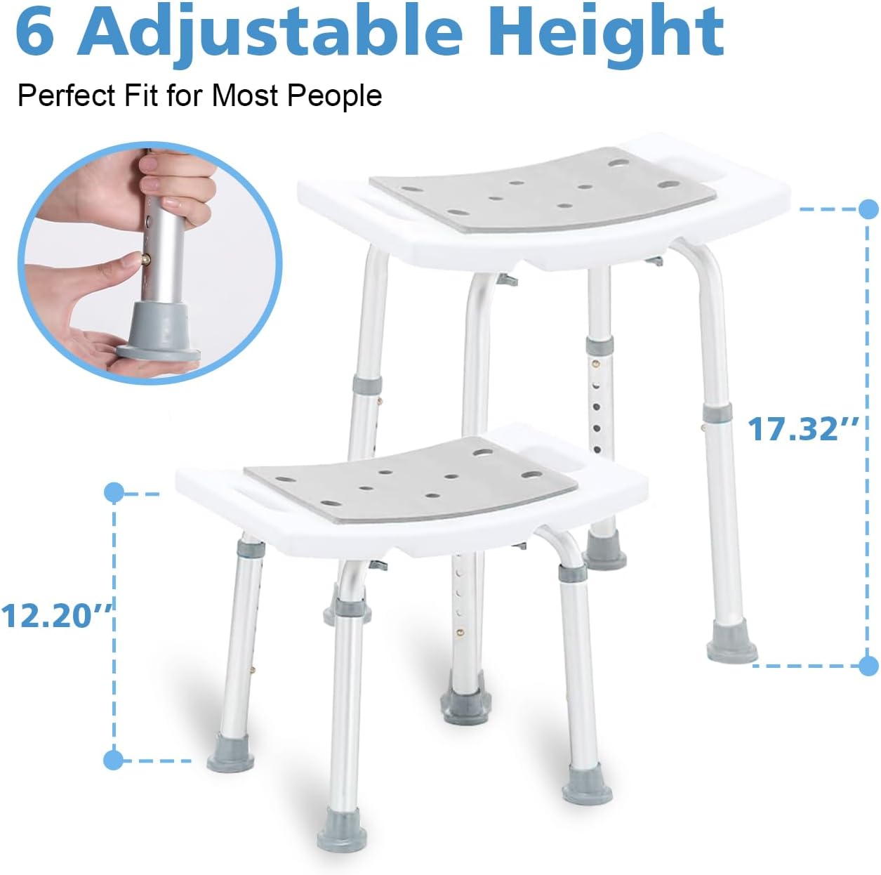 Souheilo Adjustable Shower Chair for Elderly | Healthfirst Diagnostics Souheilo Adjustable Shower Chair for Elderly | Healthfirst Diagnostics
