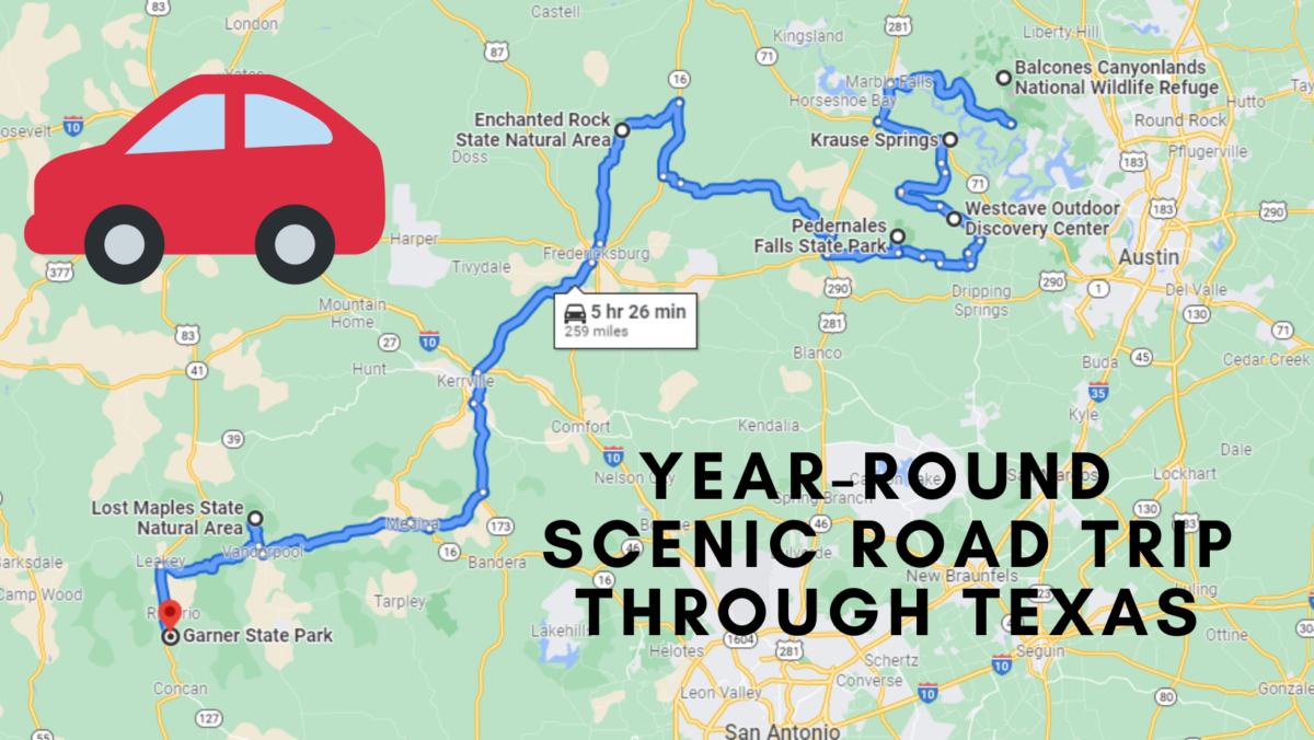 Best places to road trip in the us from texas