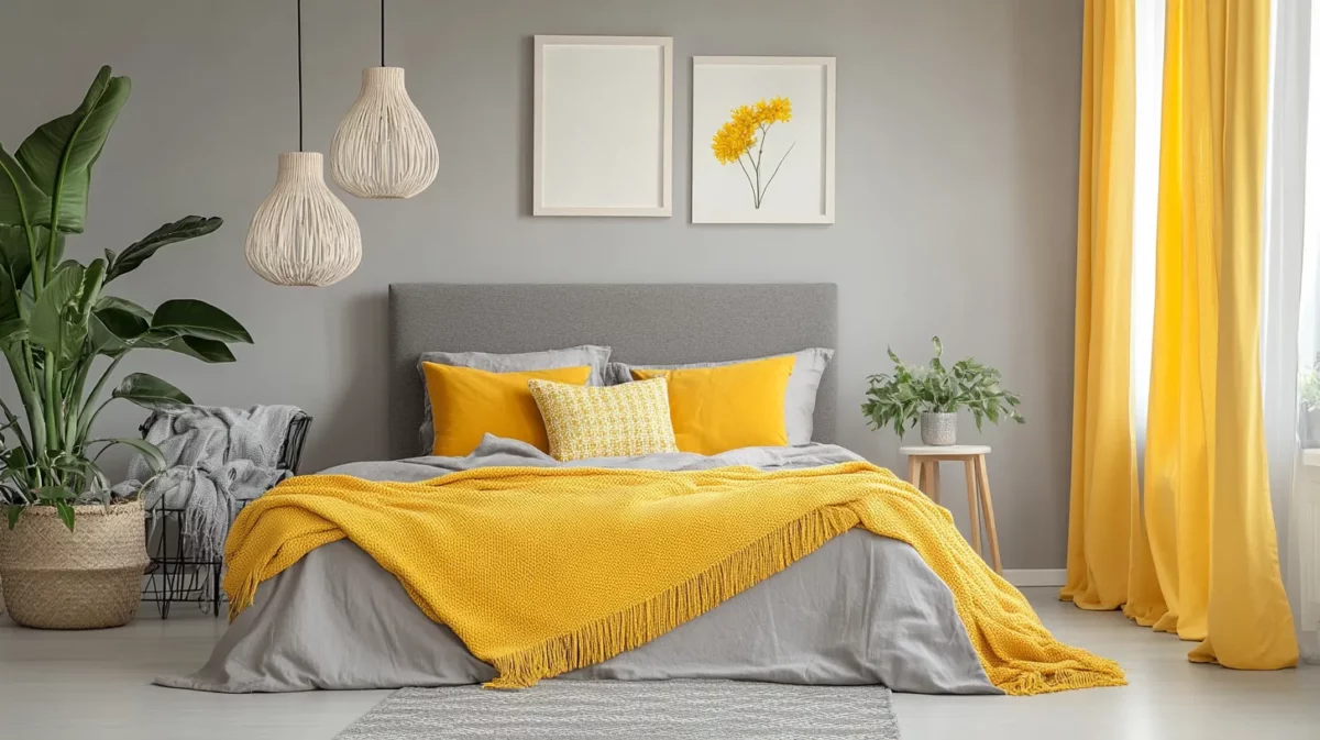 Best color combination with grey for interior design