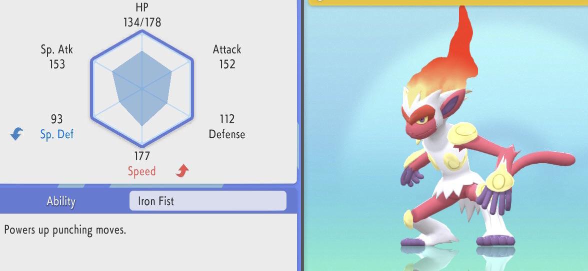 Best Nature for Infernape Optimisation